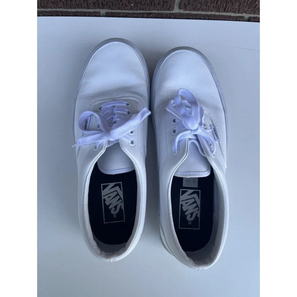 VANS Era Classic Tumble True White Athletic Sneaker Men Size 6.5 Women Size 8